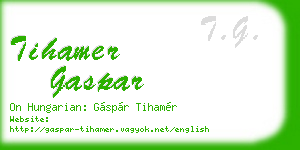 tihamer gaspar business card
